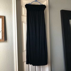Black Strapless Maxi Dress